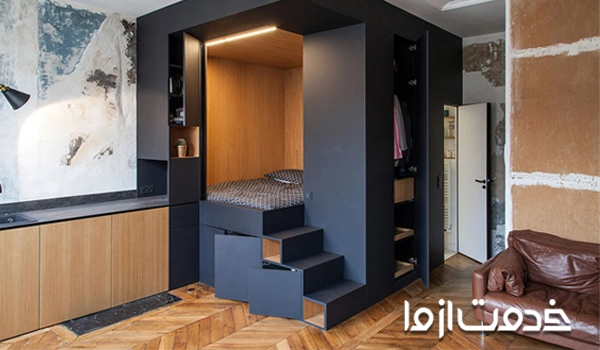 بازسازی خانه کوچک با کشوهای مخفی